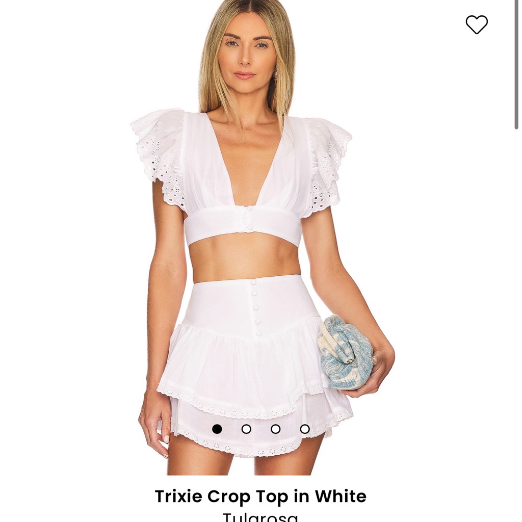 Tularosa Trixie Crop Top In White